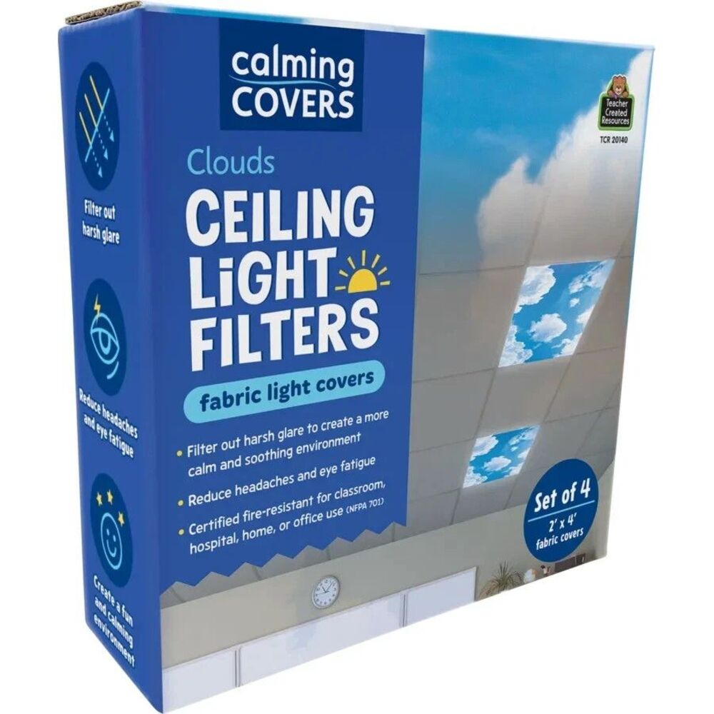Clouds Calming Covers - Ceiling Light Filters by Teacher Created Resources NEW